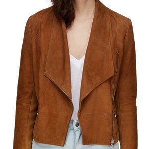 Soia & Kyo Thora Moto Genuine Suede Cropped Jacket